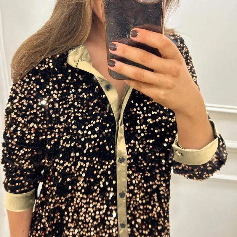 CIARA™ - Shimmer Sequin Shirt