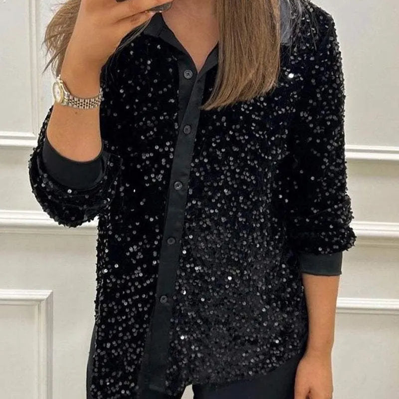 CIARA™ - Shimmer Sequin Shirt