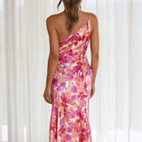 Violet | Floral Satin Gown