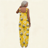 Paloma | Dungarees with Spring Bee Print
