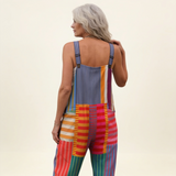 Kreszentia | Dungarees with Colourful Stripe Print