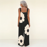 Duscha | Dungarees with Contrasting Blossom Print