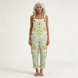 Philomena | Dungarees with Floral Arabesque Print