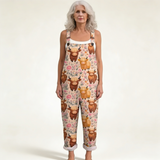 Oktavia | Dungarees with Delicate Rural Boho Print
