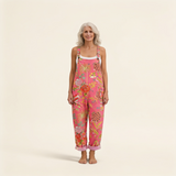 Crescenzia | Dungarees with Tropical Floral Print