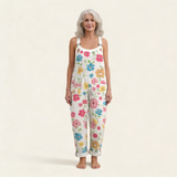 Sidonia | Dungarees with Spring Floral Print