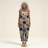 Luigia | Dungarees with Rustic Sheep Print