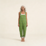 Jolantha | Dungarees in Structured Green