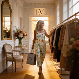 Theodora | Dungarees with Delicate Nature Print