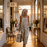 Emerentia | Dungarees with Embroidered Floral Detail