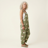 Mathilde | Dungarees with Rural Cockerel Print