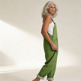 Jolantha | Dungarees in Structured Green