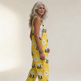 Paloma | Dungarees with Spring Bee Print