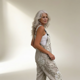 Emerentia | Dungarees with Embroidered Floral Detail