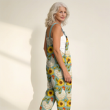 Melchiora | Dungarees with Sunflower Print