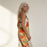 Lucrezia | Dungarees with Bright Floral Print