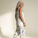 Florina | Dungarees with Delicate Swan Print