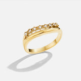 Marissa White Crystal Layered Ring