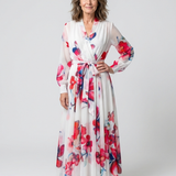 Lillian - Floral Long Sleeve Wrap Maxi Dress