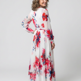 Lillian - Floral Long Sleeve Wrap Maxi Dress