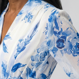 Lillian - Floral Long Sleeve Wrap Maxi Dress