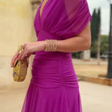 Fiona - Elegant Fuchsia Dress