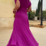 Fiona - Elegant Fuchsia Dress