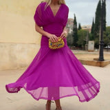 Fiona - Elegant Fuchsia Dress